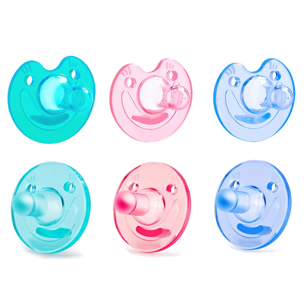 Силиконовая детская круглая соска со смайликом Ортодонтическая пустышка