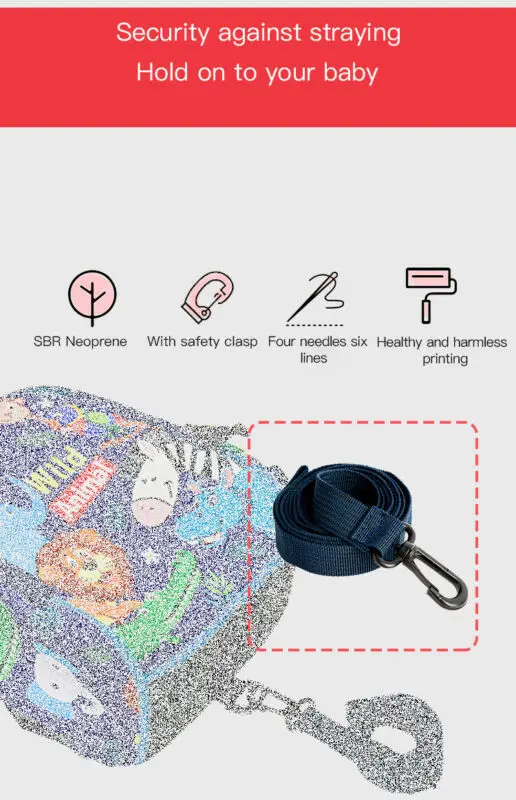 

Goocheer Anti-Lost Nursery School Bag Stars Backpack Kindergarten Lightweight Baby Girl Boy School Belt Bag Anti Theft Backpack