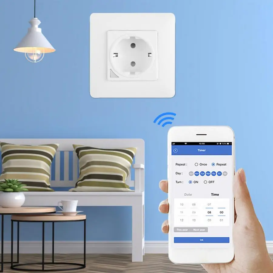 Wifi умная розетка для Alexa/Google Home Assistant/IFTTT EU Plug AC 100-240V Горячая Распродажа