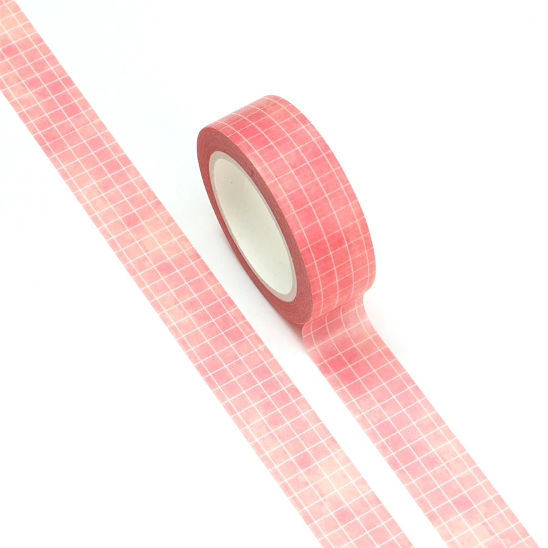 

Новинка 10 шт./лот декоративные розовые клетчатые васи ленты DIY Скрапбукинг планировщик клейкая Маскировочная Лента Симпатичные канцелярск...