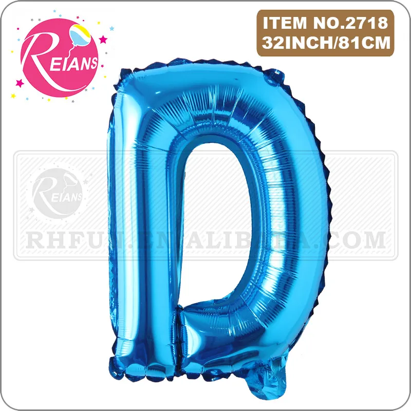 

Party Decoration 32 Inches Blue Digit Foil Number Balloons letter A-Z Inflatable Wedding Birthday Foil Balloon Party Supplies