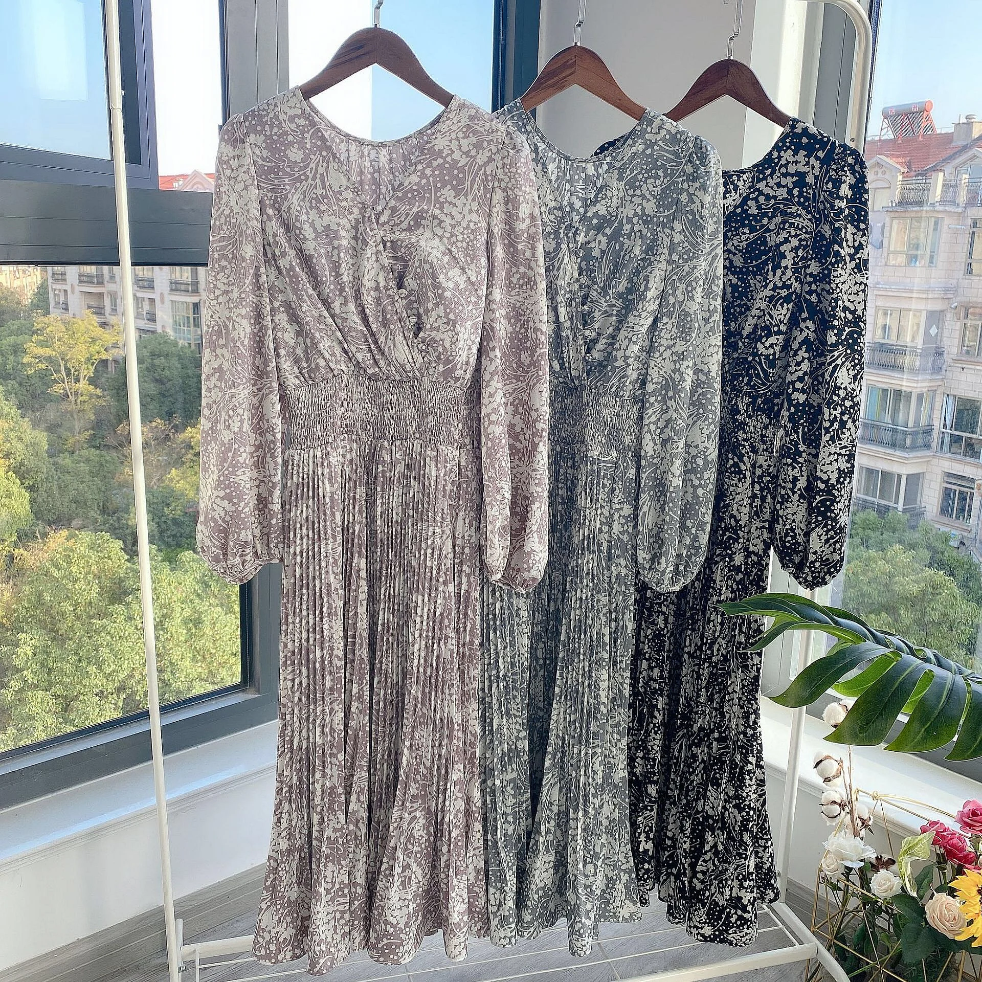 2021 Ранняя весна французский случайный пеньковый жаккард брызг чернил точка