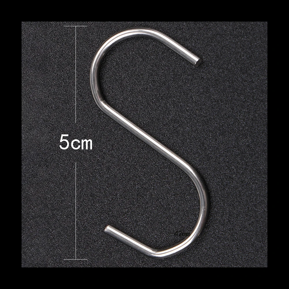 

wholesale Stainless Steel Hanger Clothes Round S Shaped Hooks House Kitchen Pot Pan Storage Rack Tool Bathroom Hooks