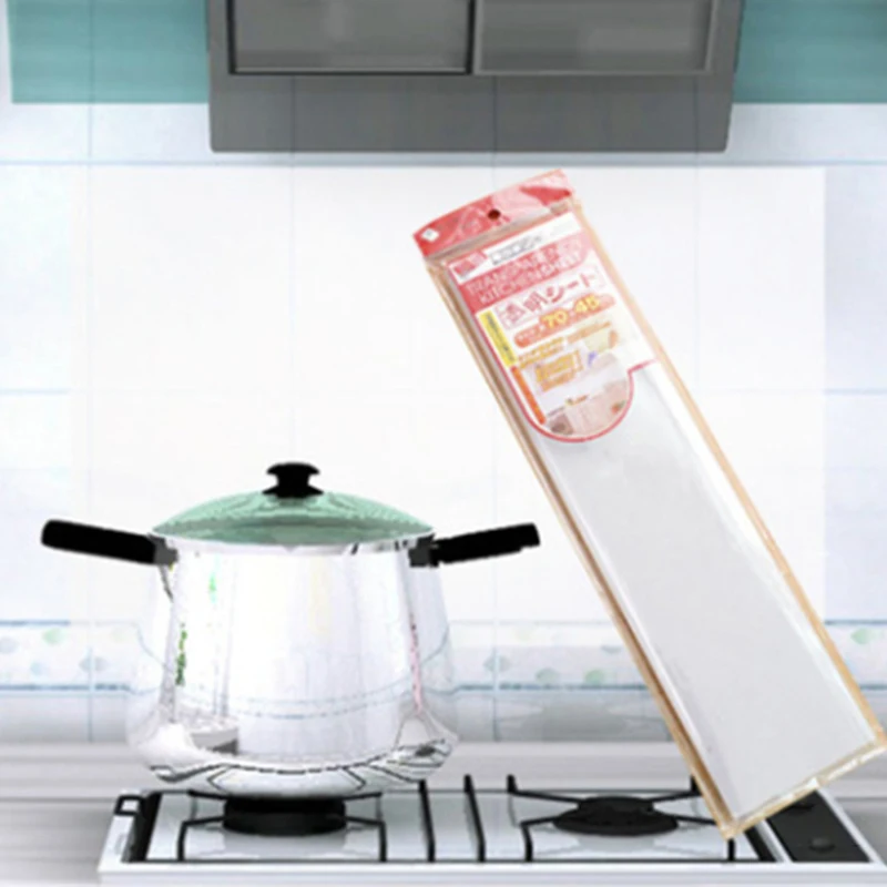 

Waterproof Oil Proof Wall Sticker Wallpaper Kitchen Cupboard Backsplash Wall Protector Transparent Self-Adhesive Sticker 79*45cm