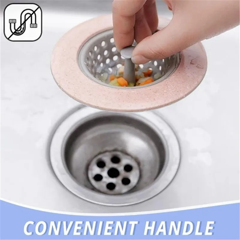 

Anti Clog Flexible Sink Strainer 4 Pcs Kitchen Basket Catcher 4.3 Inch Wide Rim Perfect for Most Sink Drains KSI999