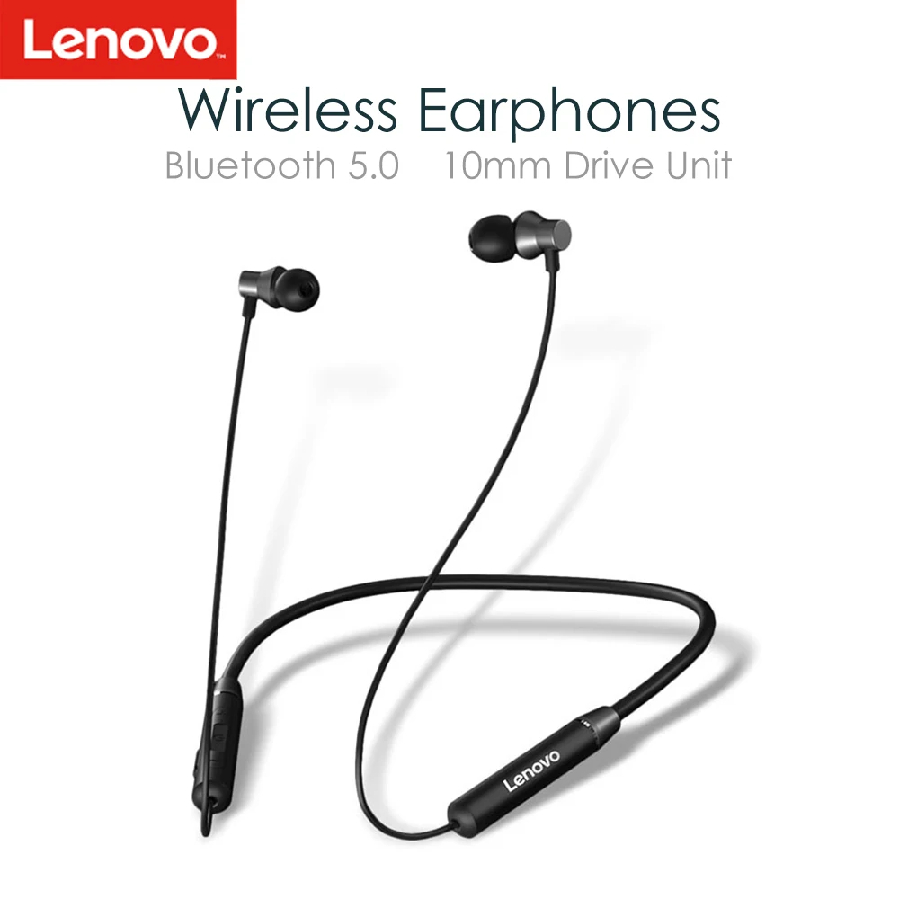 Оригинальные беспроводные наушники Lenovo Bluetooth 5 0 магнитные спортивные с шейным