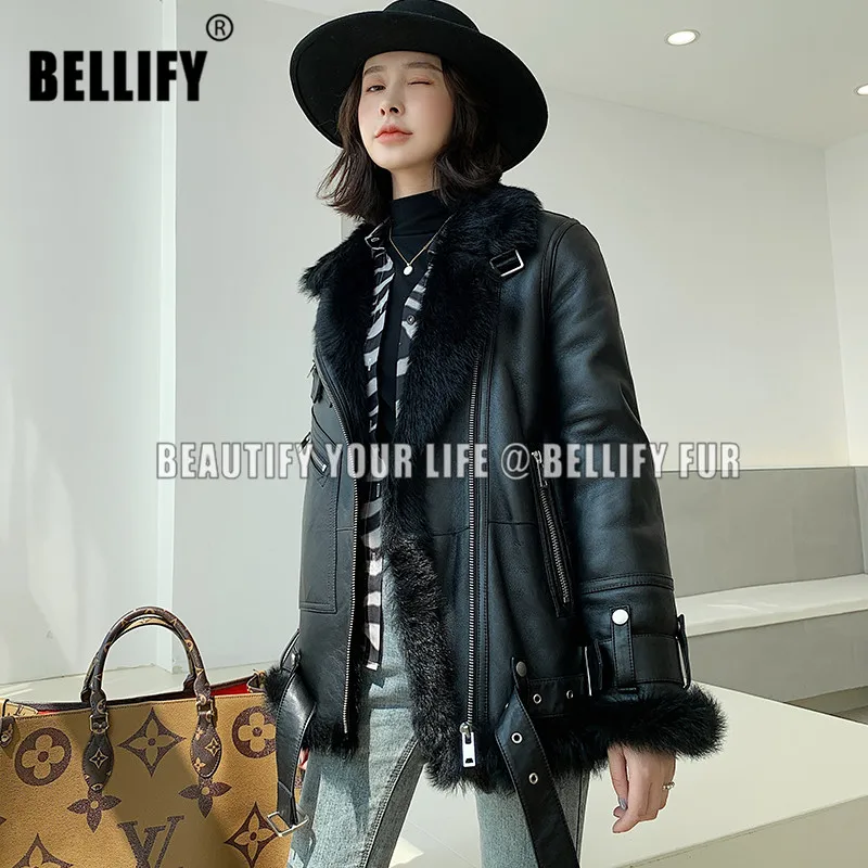 

Women's hot Trendy real fox fur lined genuine Leather Jacket Slim Fit Lady's natural fur Outerwear Jackets and Coats