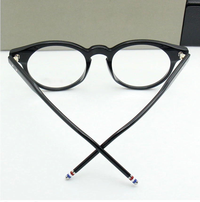

New York Brand THOM Round Eyeglasses Frame men women TB404 glasses Prescription Glasses Computer Optical round Frame with box
