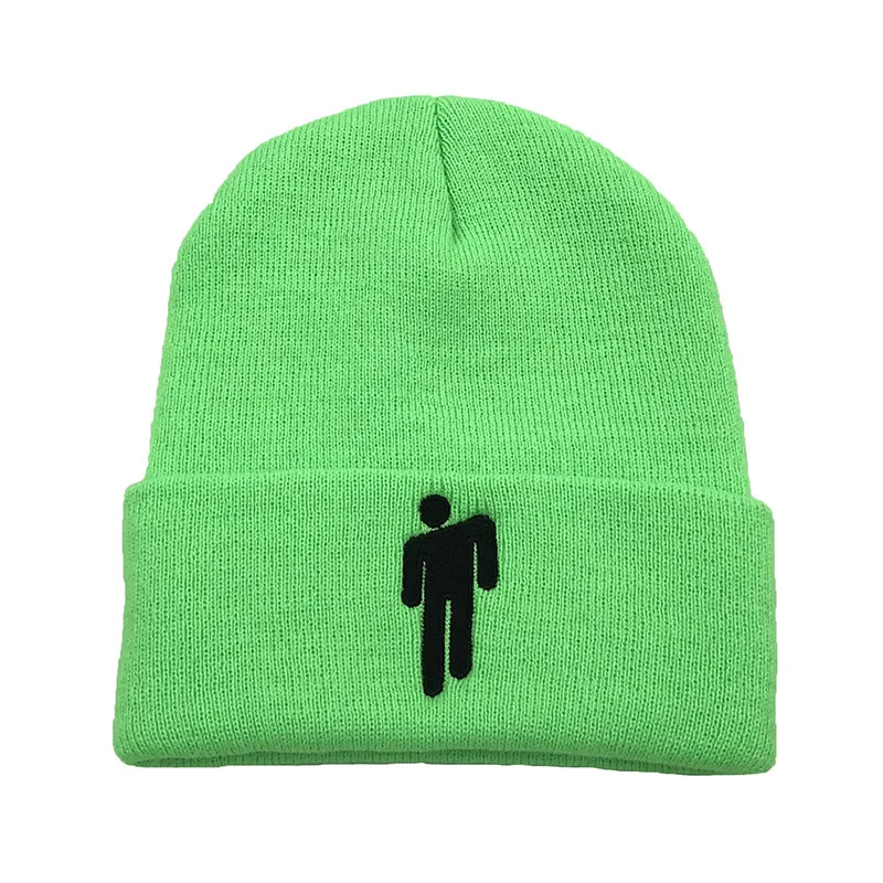 Billie Eilish Beanie вязаная зимняя шапка однотонный хип-хоп трикотажный свитер шляпа кепки унисекс зимняя Выходная шляпа
