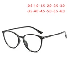 Очки для близорукости женские, ретро, литературные, готовые, ультралегкие, Овальные, с прозрачными линзами TR90, С-0,5-1,0 до-6,0