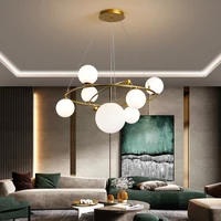 Modern Led Chandelier Pendant Lamp Golden Round Ring For Living Room Kitchen Dining Roon Table Bedroom Fixture Hanging lights G9