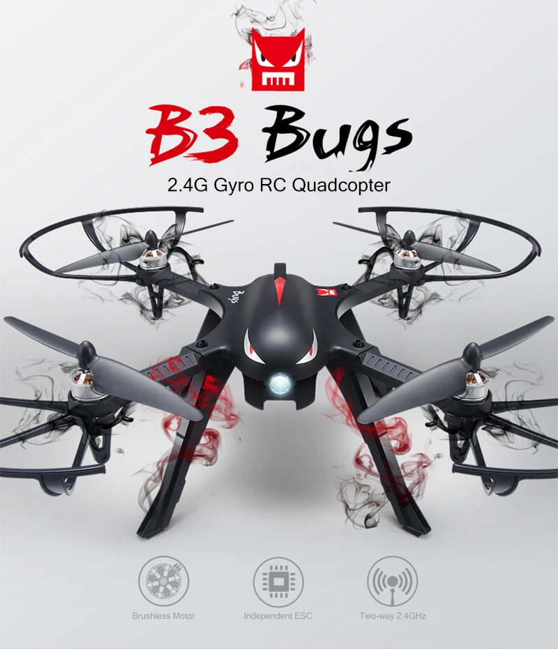 MJX B3 Bugs 3 RC Дрон Квадрокоптер с камерой бесщеточный мотор 2,4G мини Дрон крепление вертолет для камеры Gopro