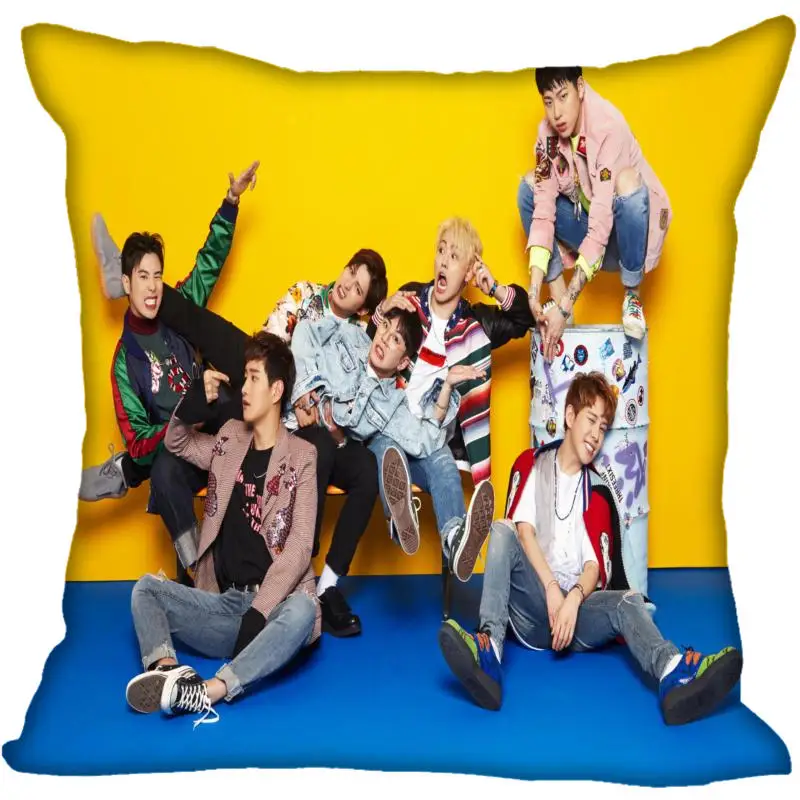 

Korea-Pop Block B Printing Square silk Satin Pillowcases 35x35cm,40x40cm One Side Printed Customize your image gift