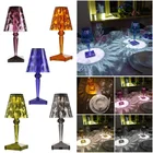 Алмазная настольная лампа, акриловые декоративные сенсорные светильники с питанием от USB, для спальни, прикроватного столика, бара, хрустальные осветительные приборы, ночник