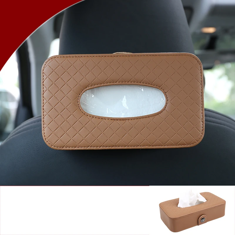 brown hangling Lsrtw2017 кожа салона коробка ткани для Skoda Kodiaq интерьер молдинги аксессуары - Название цвета: brown hangling