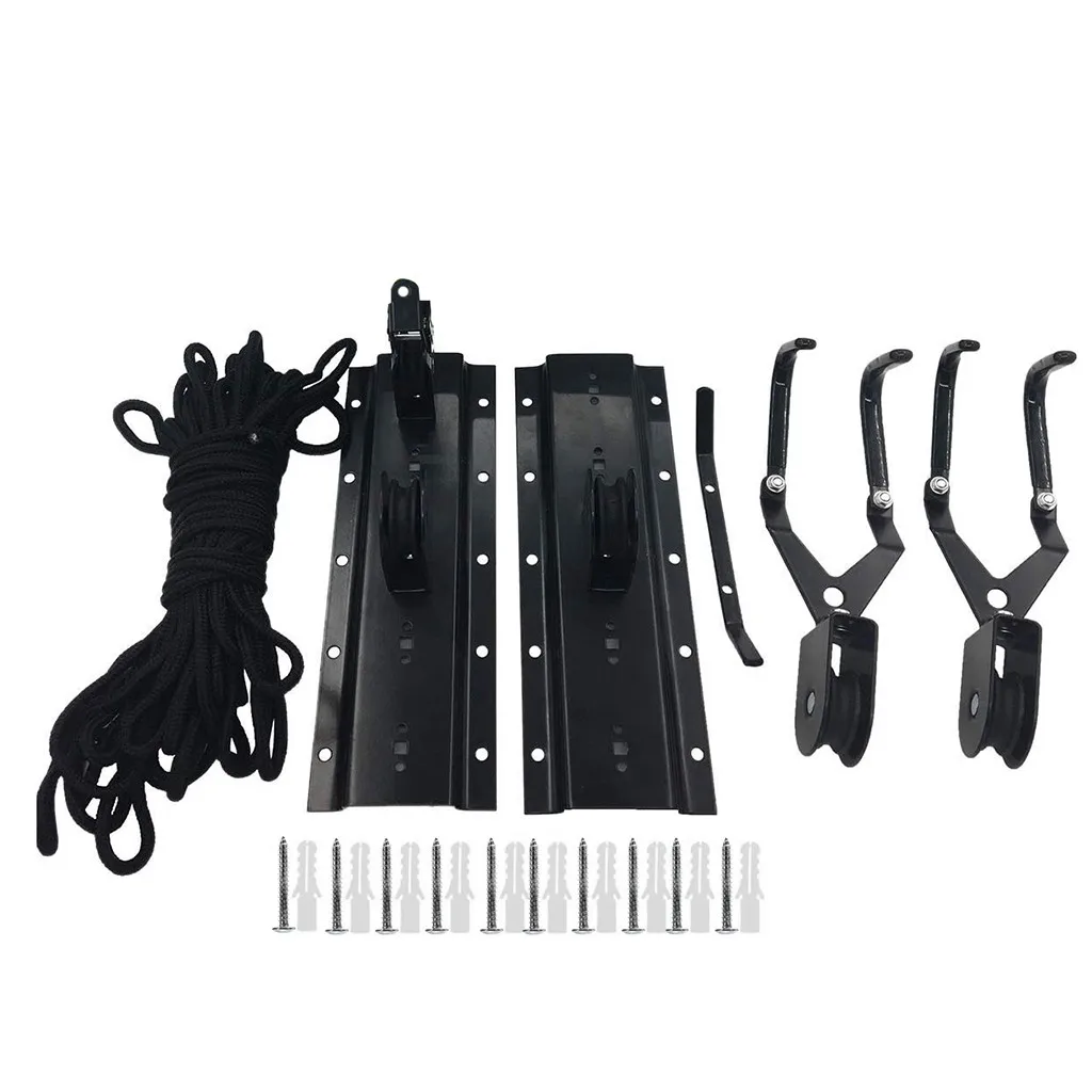 

Hoist Pulley For Garage Ceiling Mounted Bicycle Lift Heavy Duty Mountain Bike Hanging Rack Home Improvement Garden New 2020