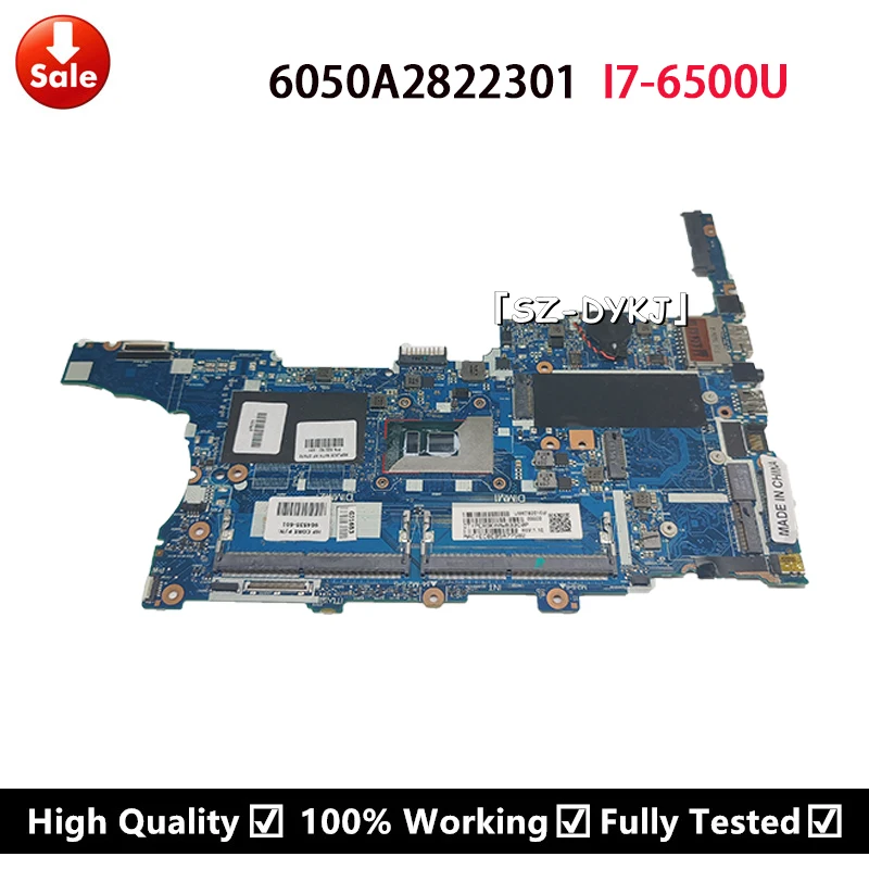 

For HP EliteBook 840 G3 850 G3 Mainboard i7-6500U CPU 6050A2822301-MB-A01 NoteBook PC 903742-601 903742-001 Laptop Motherboard