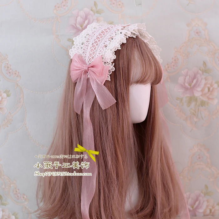 Японская мягкая лента для волос Lolita в стиле сладкой Лолиты белые аксессуары