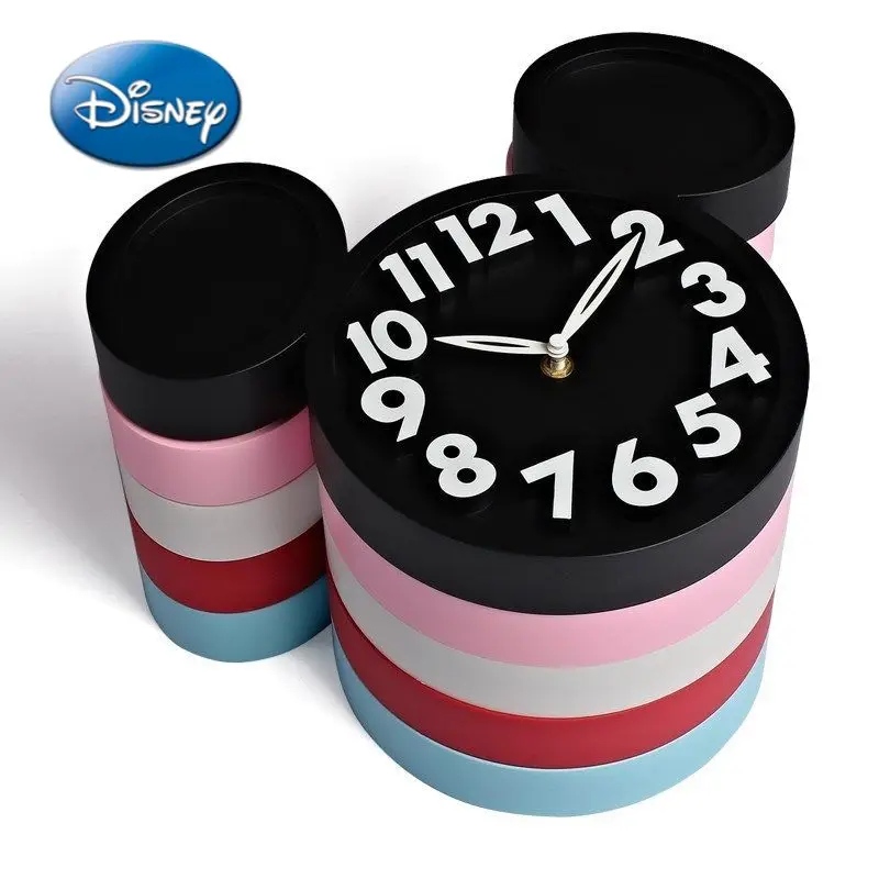 

New Disney Cartoon Alarm Clock Classic Retro Student Bedside Electronic Alarm Clock Pointer Desk Clock Home Decoration Ornaments