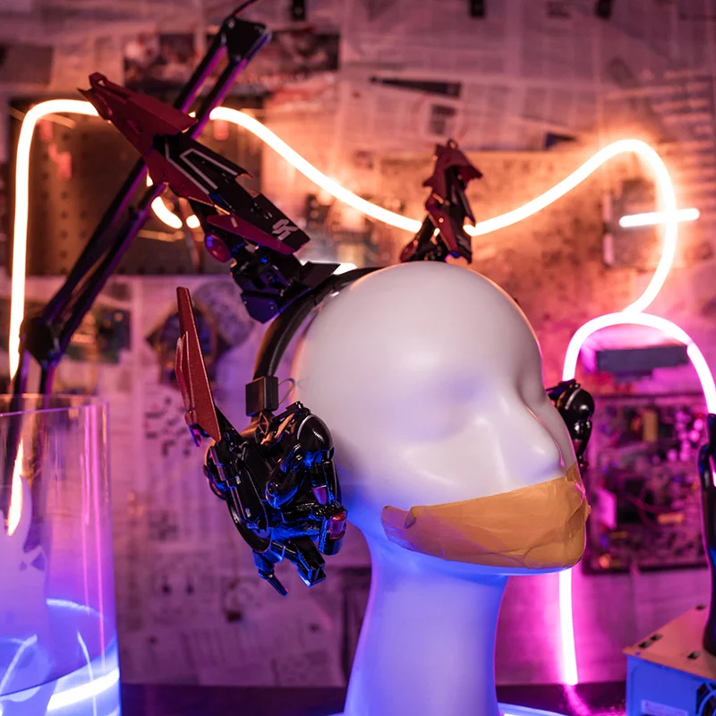 Оригинальный дизайн панк-бар стиль Bluetooth наушники Технологический функциональный головной убор для косплея Гарнитура-гарнитура аксессуары на Хэллоуин.