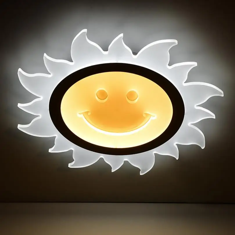 Ультратонкая круглая Светодиодная потолочная лампа l теплая детская для спальни