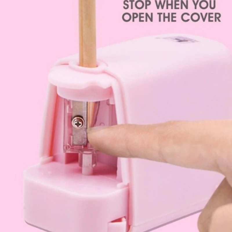 

HUISHENG Battery Operated Electric Pencil Sharpener Replaceable Cutter Student Stationery School Supply