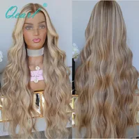 Loose Body Wave Full Lace Wig for Women Human Hair Wigs Caramel Blonde Balayage Lace Frontal Wig Pre plucked 180% Thick Qearl