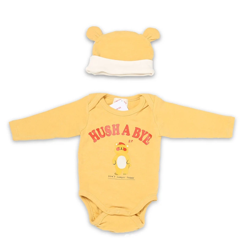 Корейский детский брендовый комбинезон с шапочкой; сезон осень-зима; Bebe De Pi*; Детский комбинезон для мальчиков и девочек; модные комплекты для новорожденных