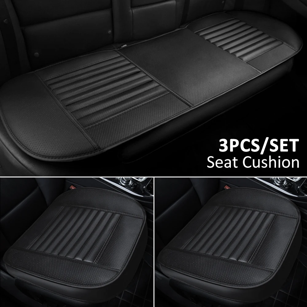 

3-piece Seat PU Leather Car Seat Cover Breathable Comfortable Car Seat Cushion Summer and Autumn Car Interior Universal Size Car