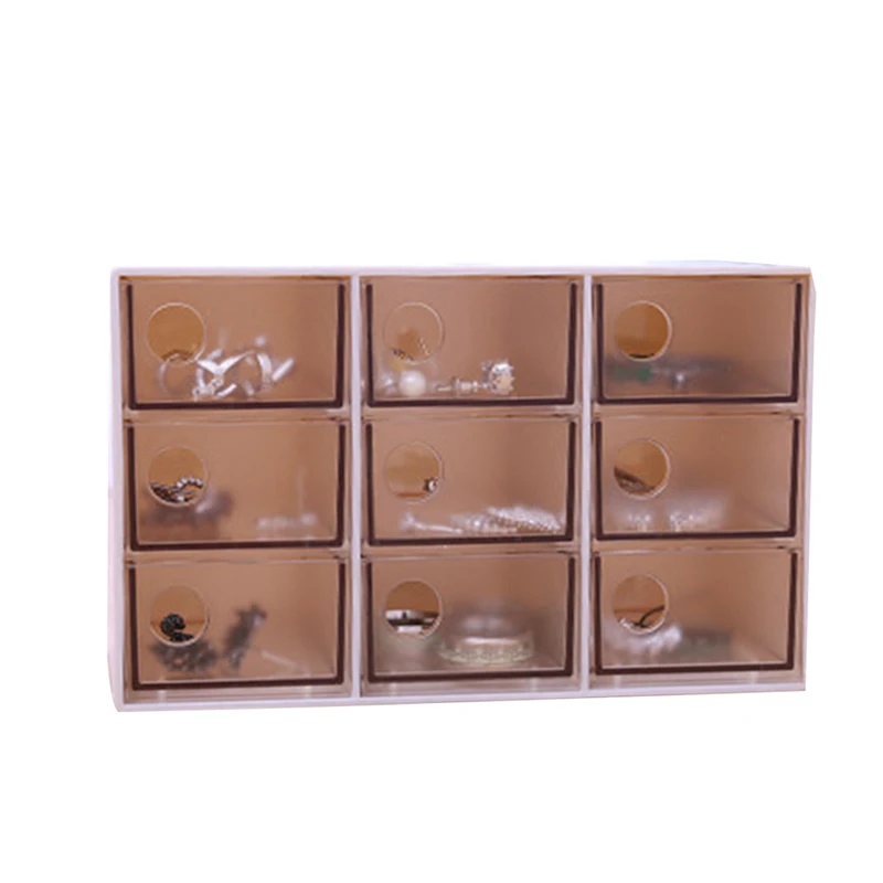 

Storage Boxes Nine Drawers Dust-proof Easy and Convenient Lightweight and Portable Cosmetic Jewelry Box Finishing Box