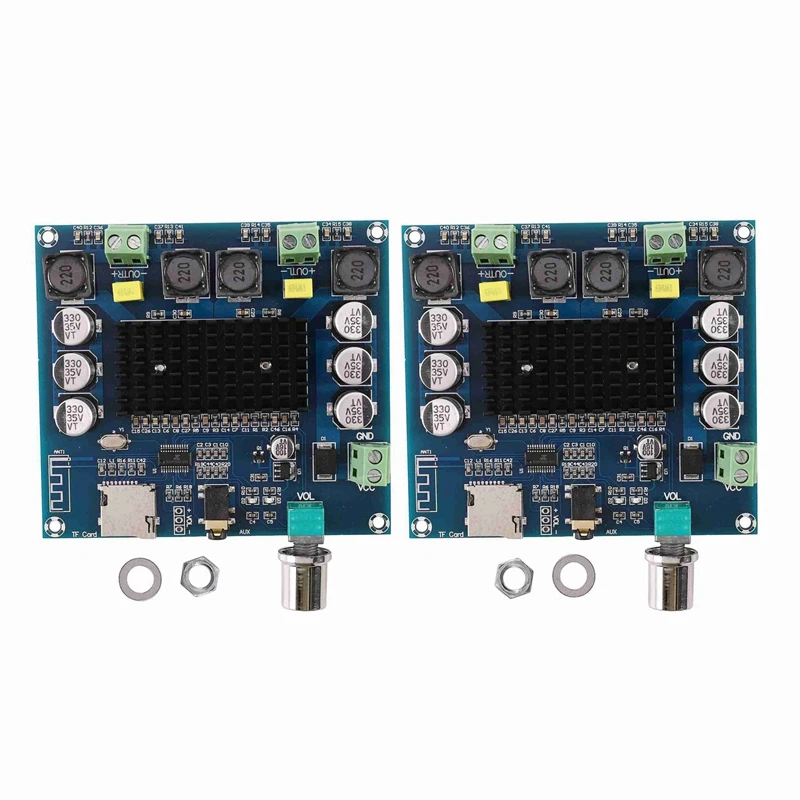 

Лидер продаж, цифровой усилитель мощности TTKK 2 шт., Bluetooth 5,0 TDA7498, беспроводной усилитель мощности 2X100W AMP, усилитель с поддержкой TF-карты, AUX