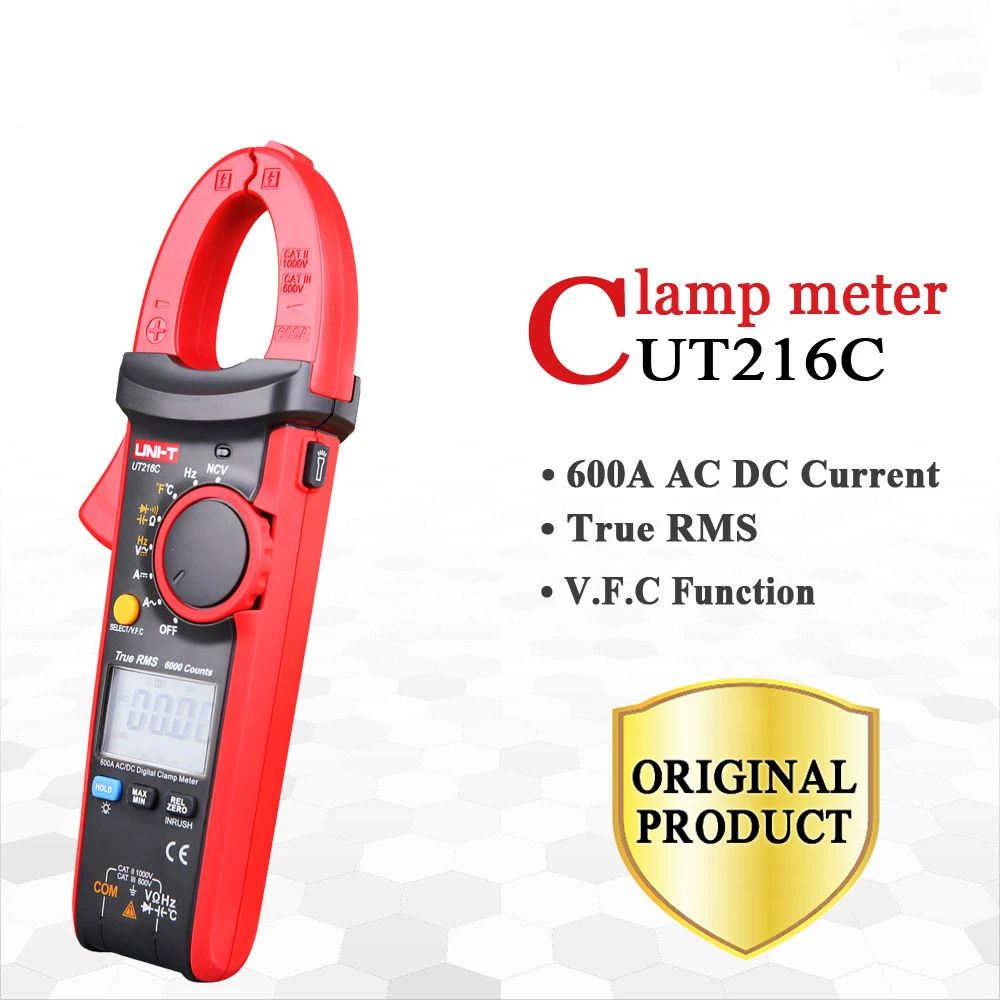 UNI-T цифровой токовый клещи ЖК-дисплей подсветка дисплей истинное напряжение