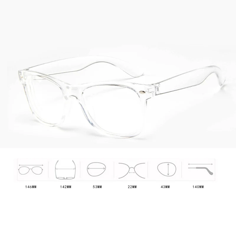 Finished Myopia Glasses Transparent Frame Classic Vintage Eyewear Diopters 0 -0.5 -1 -1.5 -2 -2.5 -3 -3.5 -4 -4.5 -5 -5.5 -6 | Аксессуары