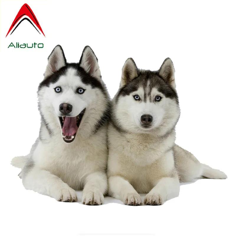 Aliauto Comic автомобильные наклейки с двумя собачками забавные и водонепроницаемое