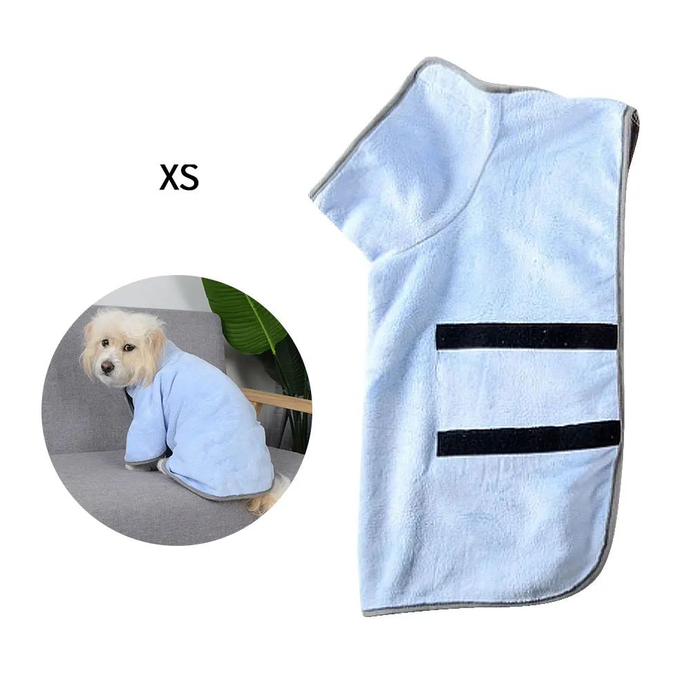 New Quick Dry Pet Towel Bathrobe Super Absorbent Dog Cat Bath Warm Clothes Drying Grooming Supplies |