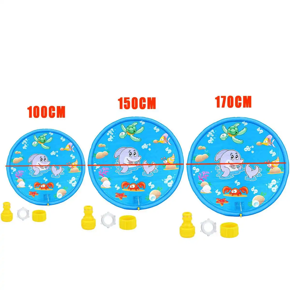 

170CM Summer Kids Inflatable Round Water Splash Play Pool Playing Sprinkler Mat Yard Outdoor Play Toys Outdoor Tub Swiming Pool
