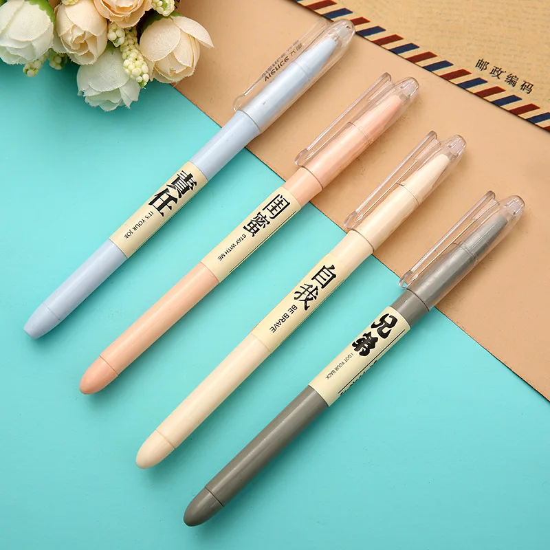 24 Pcs  Neutral Pen Stationery Brief Drawing Carbon Pen Student Office Stationery Kawaii Stationary Pens for School