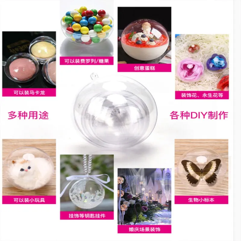 10 шт./лот акриловые прозрачные подвесные шарики сферические для сделай сам