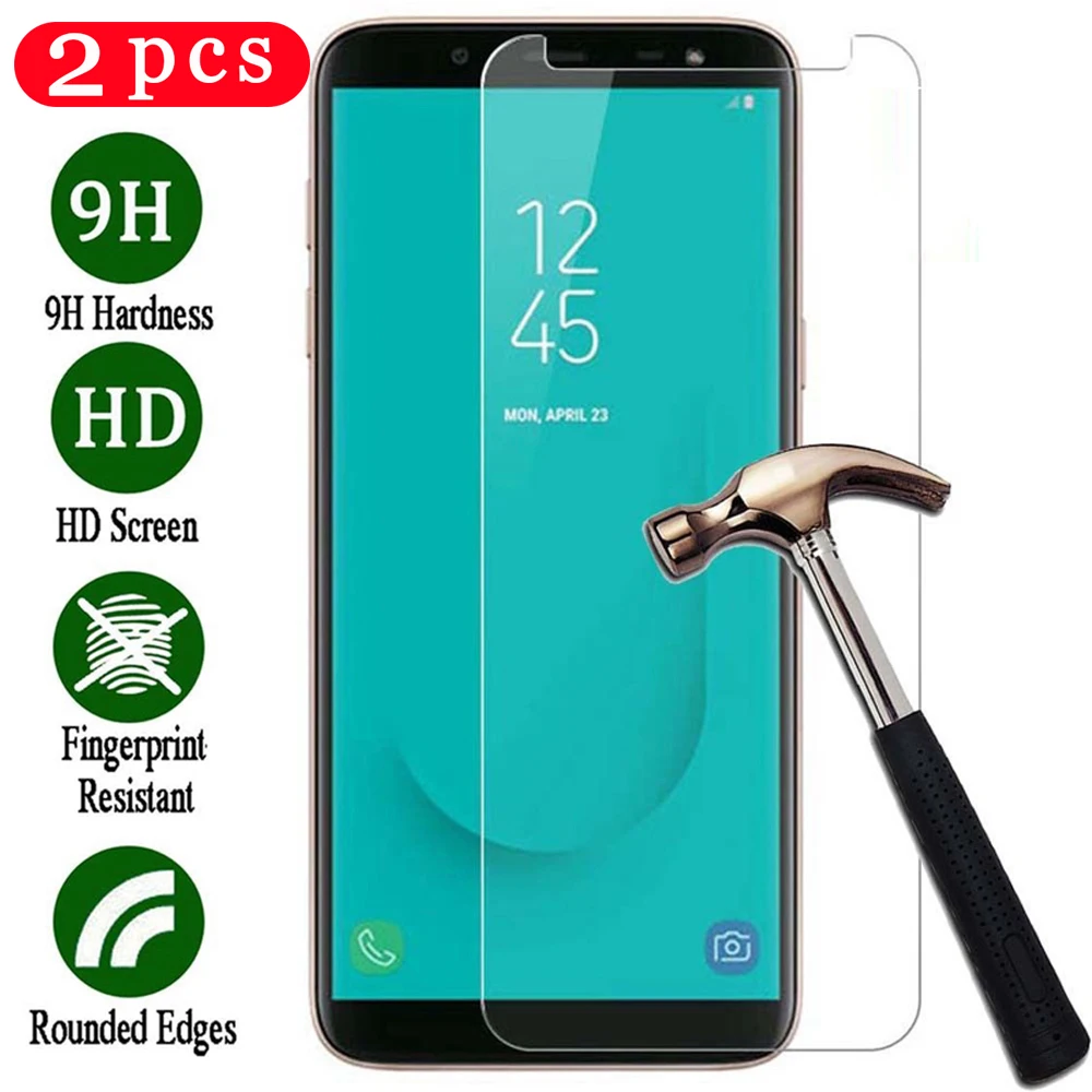 2 шт закаленное стекло для samsung Galaxy A6 A7 A8 2018 Защитная пленка экрана телефона A5 2017 на