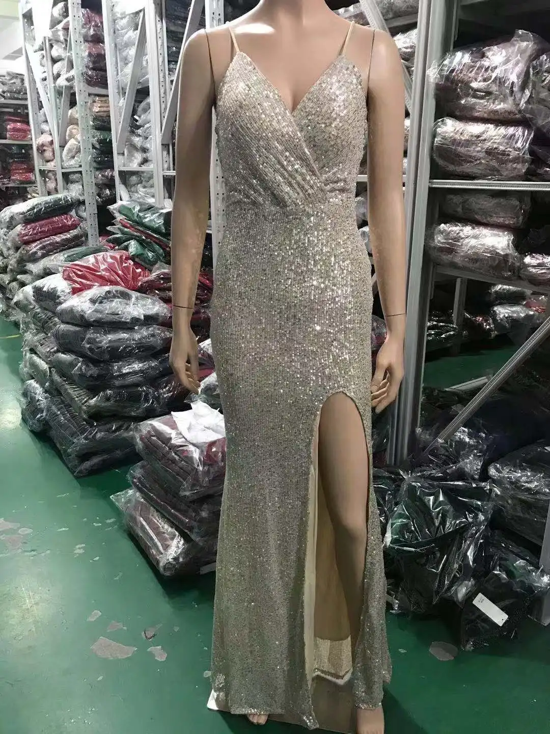 Сексуальное вечернее платье, расшитое блестками, Robe De Soiree, с v-образным вырезом, без рукавов, с открытой спиной, длинное платье, с разрезом по бокам, с открытыми плечами, вечерние платья