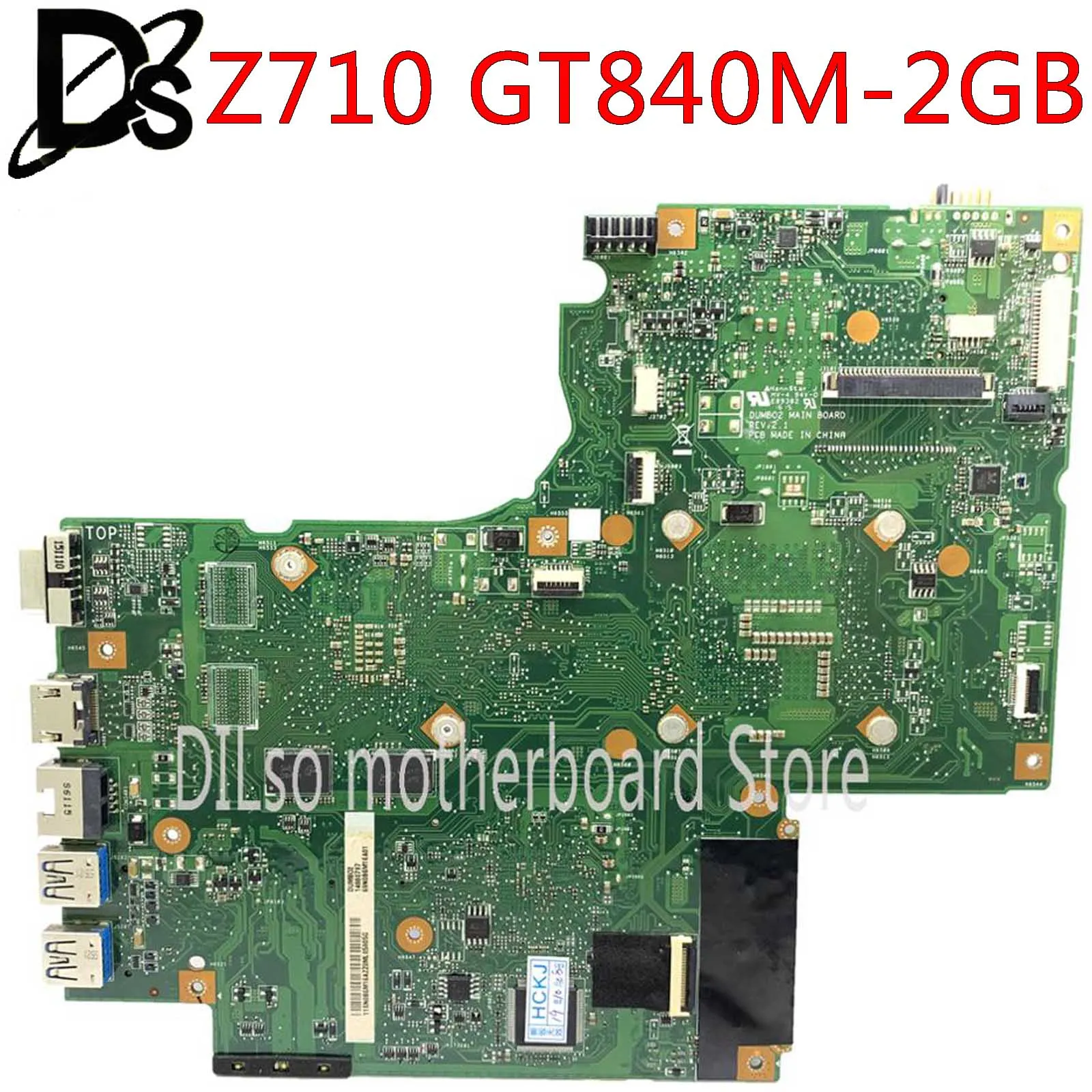 KEFU DUMBO2 REV2.1 Z710 для Lenovo Ideapad Материнская плата ноутбука SR16D HM86 PGA947 DDR3 GT840M 2 ГБ 100%