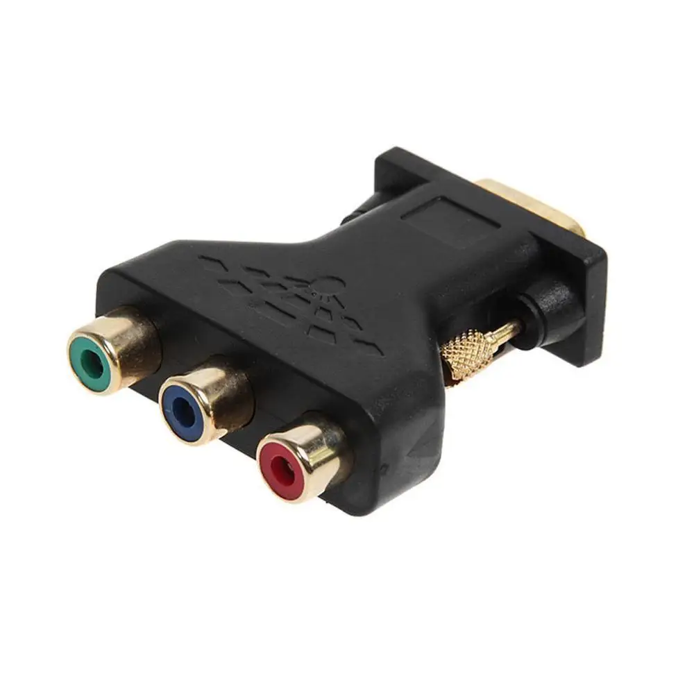 VGA RCA разъем преобразователь мужской до 3 выход RGB Женский HD 15 Pin компонентное видео