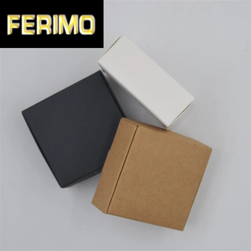 

150 шт., картонные подарочные коробки для конфет, 6,5x6x2 см