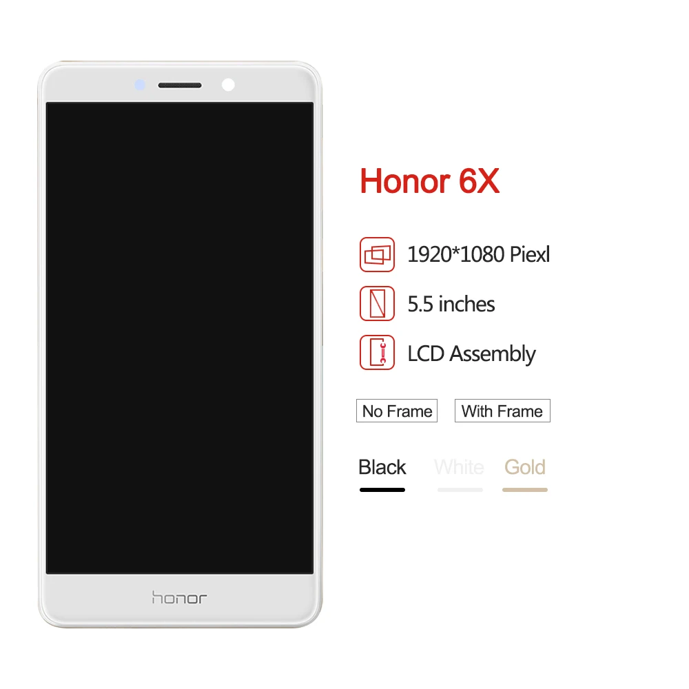 Для 5," huawei Honor 6X, ЖК-экран+ сенсорная панель, дигитайзер, Замена для huawei mate 9 Lite GR5