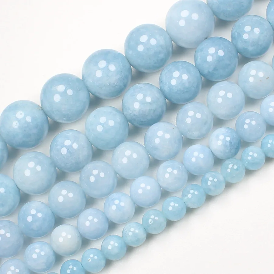 

Blue Aquamarine Jades 6-14mm Round beads 15inch ,For DIY Jewelry Making ! We provide mixed wholesale for all items !
