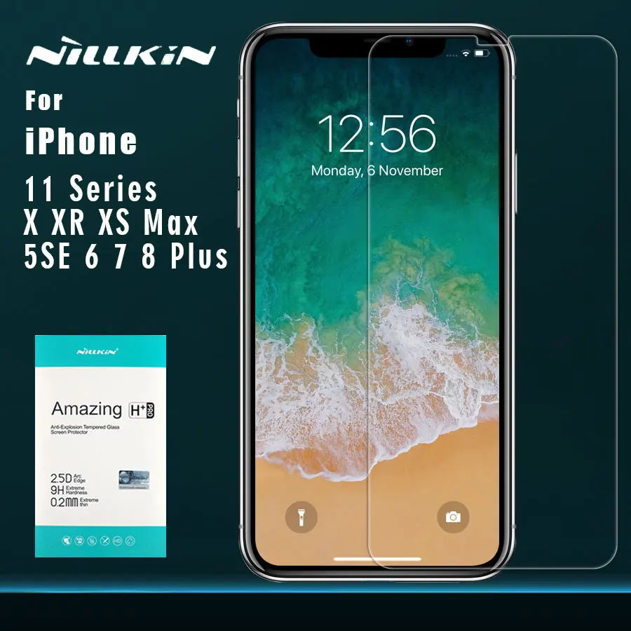 Для iPhone 11 11 Pro 11 Pro Max XR X XS Max 8 7 6s 6 Plus закаленное стекло Nillkin 9H+ Pro Защитная пленка для экрана для iPhone 11