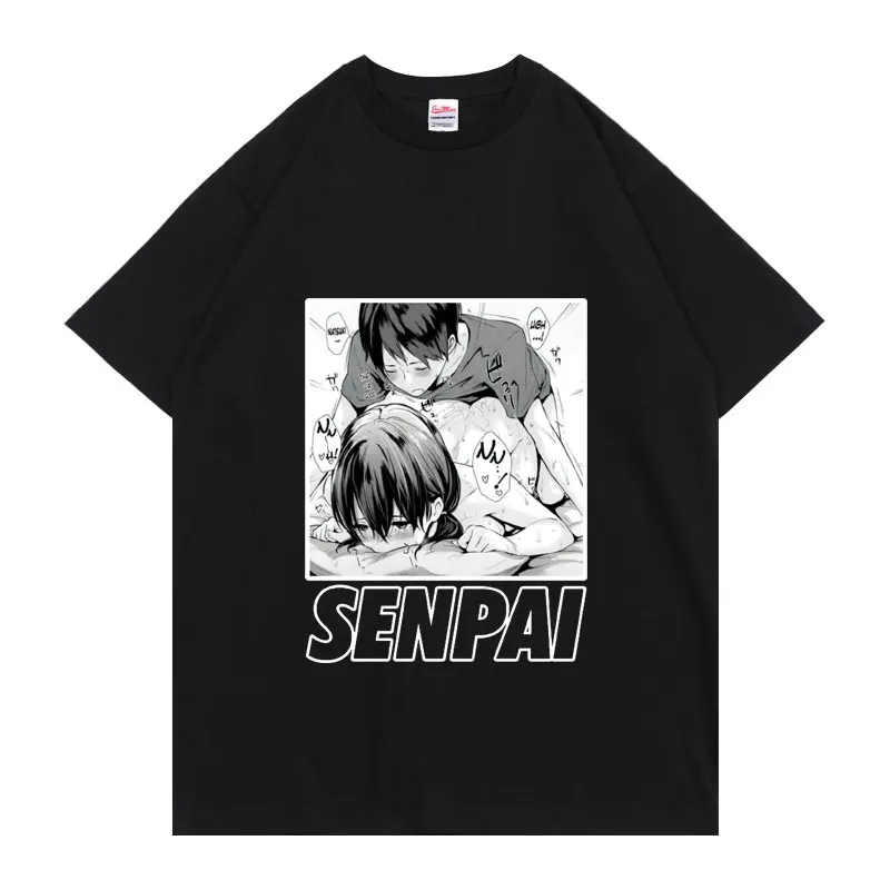 

Japan Anime Hentai Waifu Senpai Ahegao Otaku Vaporwave Fashion Men Women T-shirt Funny Sexy Print T Shirts 100% Pure Cotton Tee