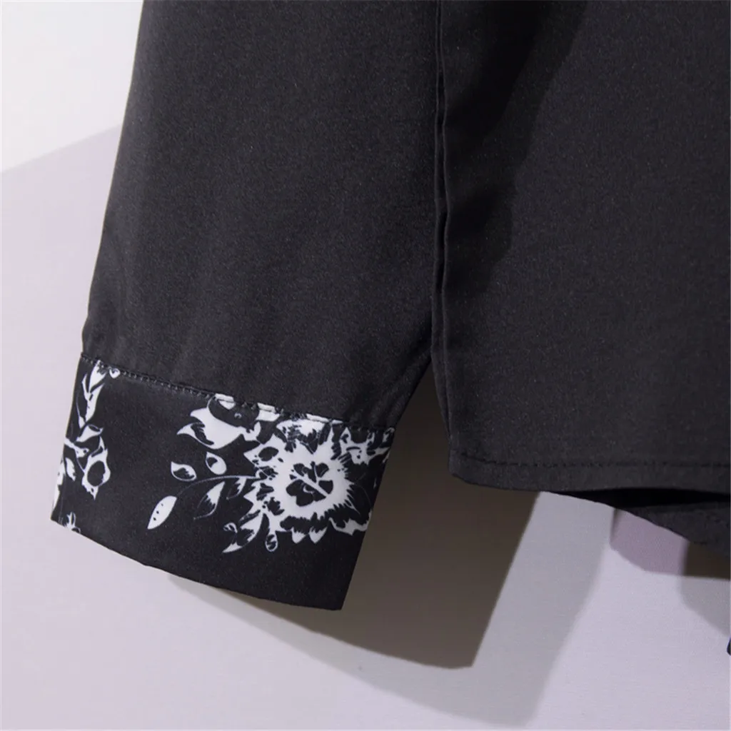 JAYCOSIN Men Summer Fashion Shirts Casual Printing Beach Long-Sleeve Top Blouse Chemise Homme Slim Fit Mens Shirt #45 | Мужская одежда