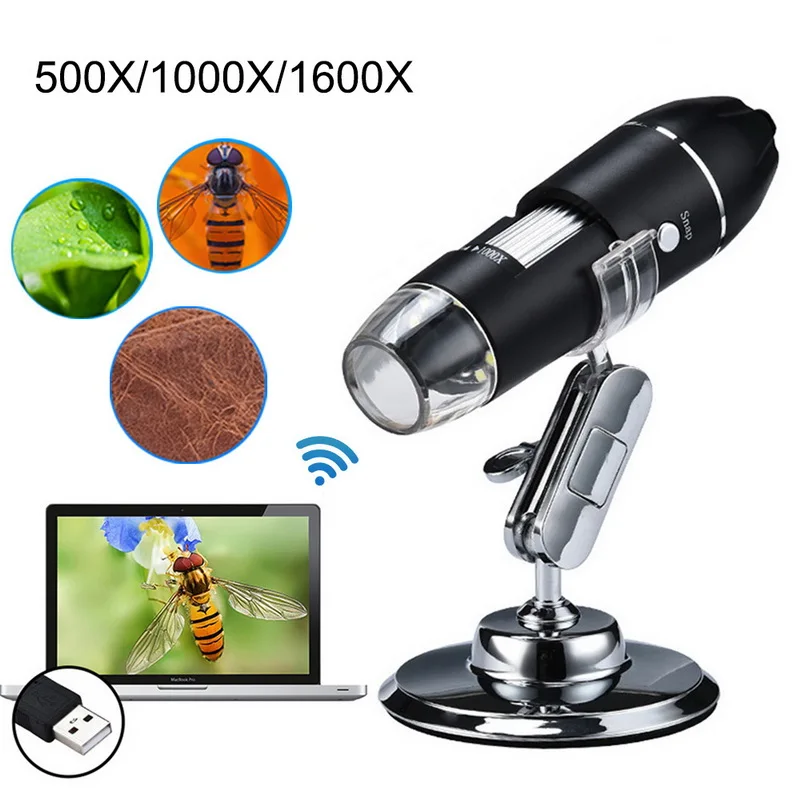 Цифровой USB микроскоп с 8 светодиодами 500X 1000X 1600X|Микроскопы| |