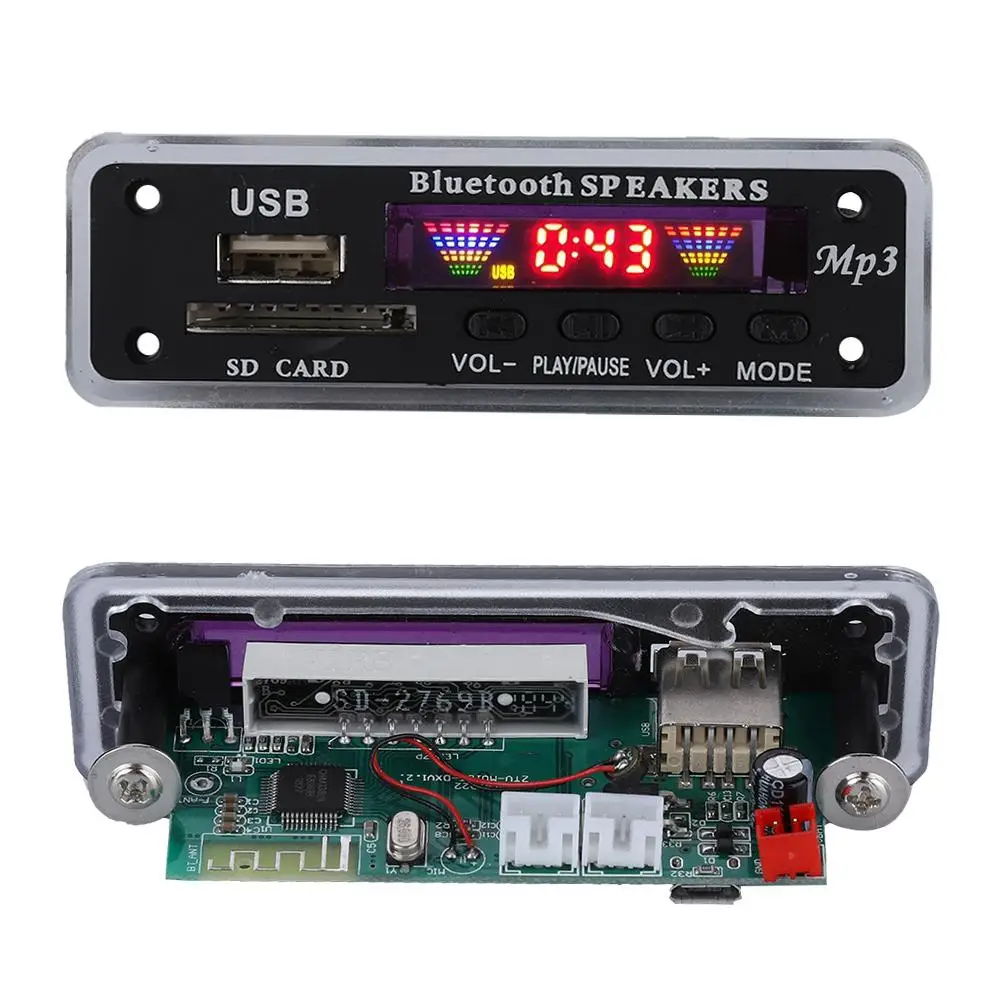 Модуль автомобильного динамика FM-радио USB S D карта беспроводной Bluetooth 5 0 MP3 декодер